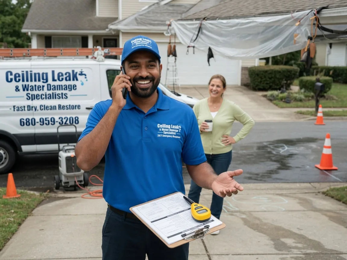 Ceiling Leak Cleanup Santa Fe, MO FAQs